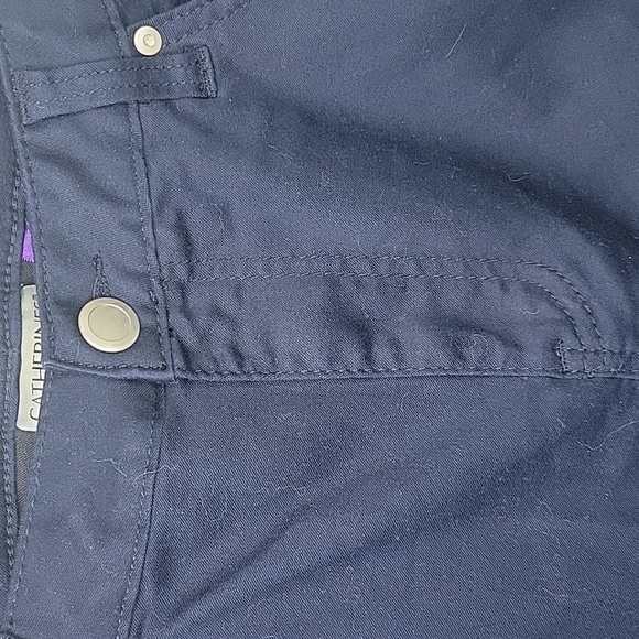 CATHERINE'S Sateen Stretch Staight Leg Navy Blue Pants Size 16 Petite - Picture 4 of 8